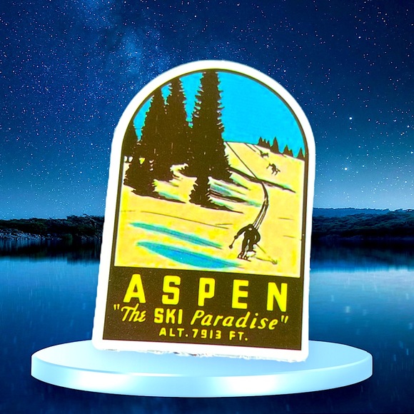 Aspen CO Outdoor Adventure Journey Wander Traveler Explore Sticker - Picture 1 of 7